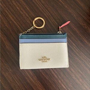Coach Tri-Color Keychain Wallet